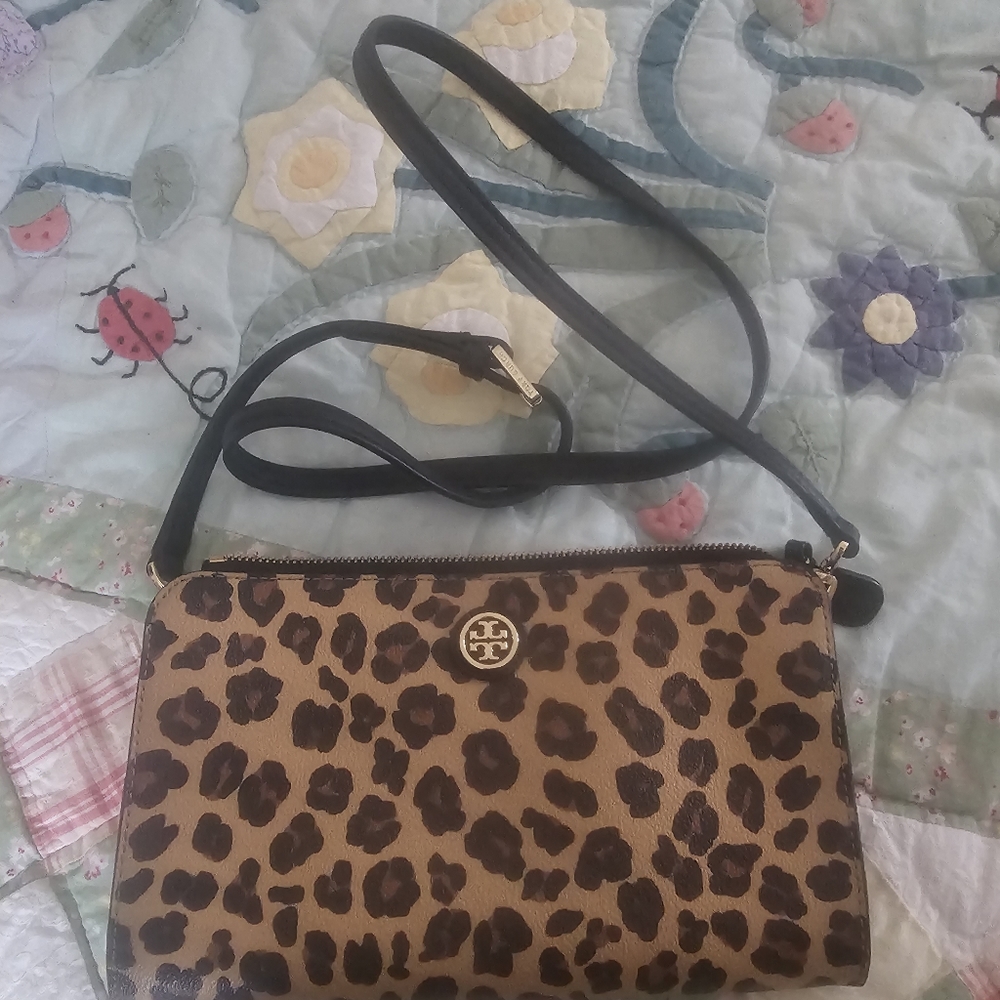 Tory Burch clutch animal print bag
